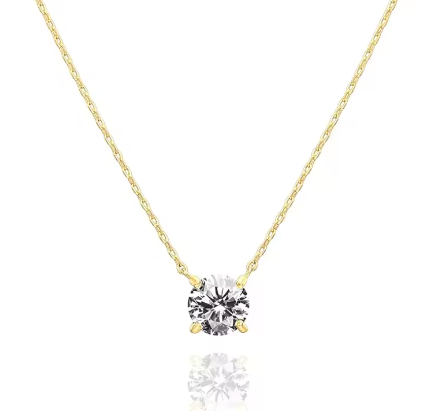 Minimalist Solitaire Floating Pendant